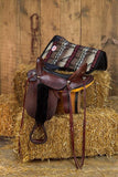 Imus 4-Beat Gaited Saddle with Custom Floral Tooling Design-Phoenix Rising Saddles Gaited Horse Tack